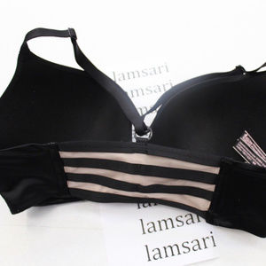 Victoria's Secret Very Sexy Satin Mesh Strappy  Push Up Plunge Bra